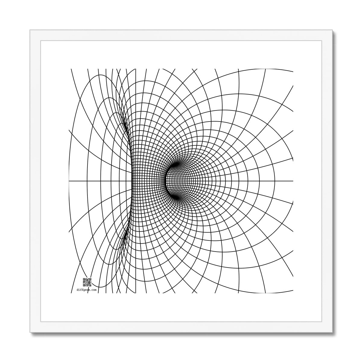 Parabolic Cyclide, Black Framed & Mounted Print