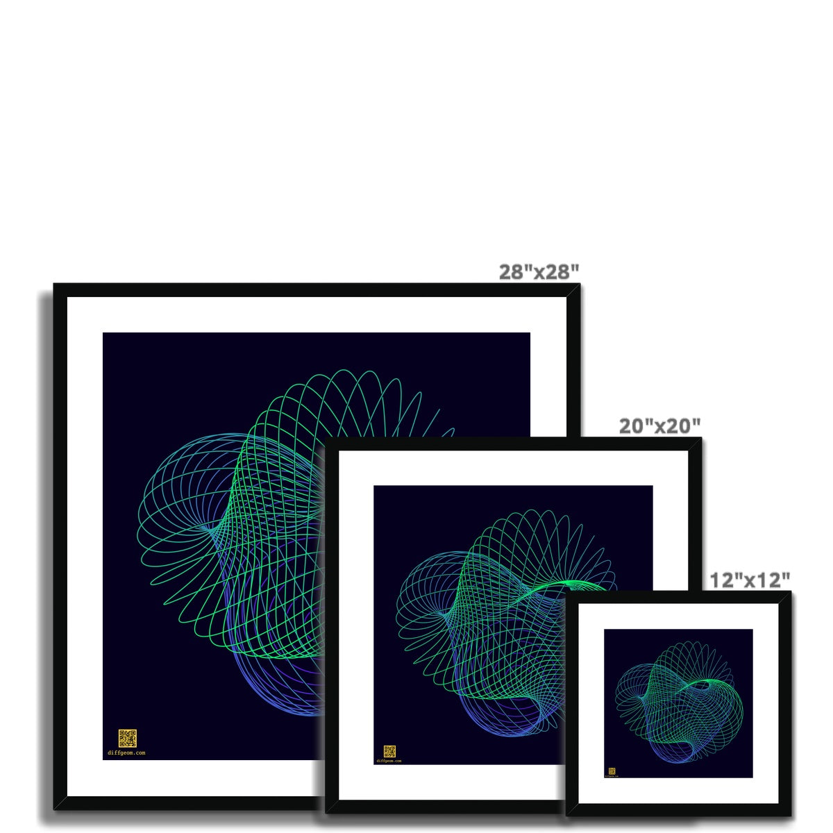 Projective Plane, Spring Framed & Mounted Print