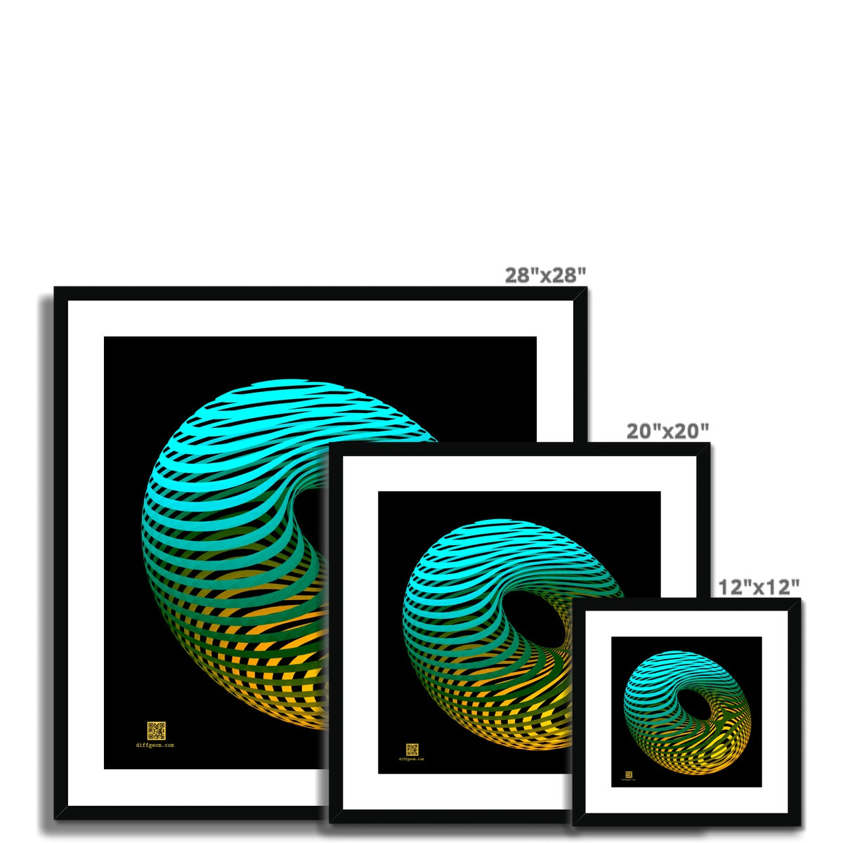 Morse Theory, Oblique Framed & Mounted Print