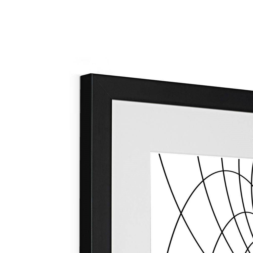 Parabolic Cyclide, Black Framed & Mounted Print