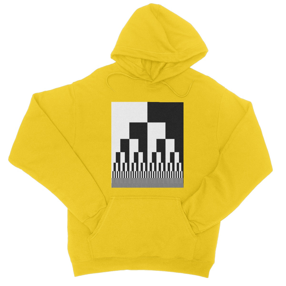 Binary Cascade, Black and White College Hoodie