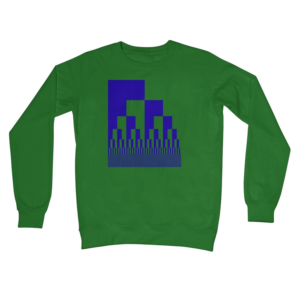 Binary Cascade, Blue Crew Neck Sweatshirt