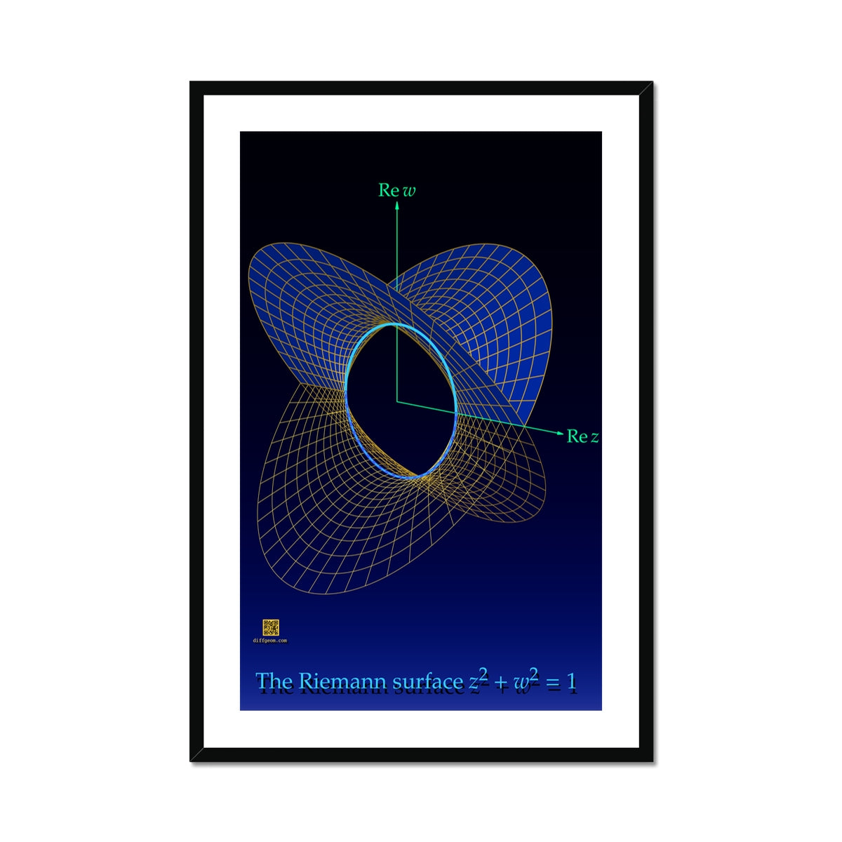 Complex Circle, 2 Slits Framed & Mounted Print