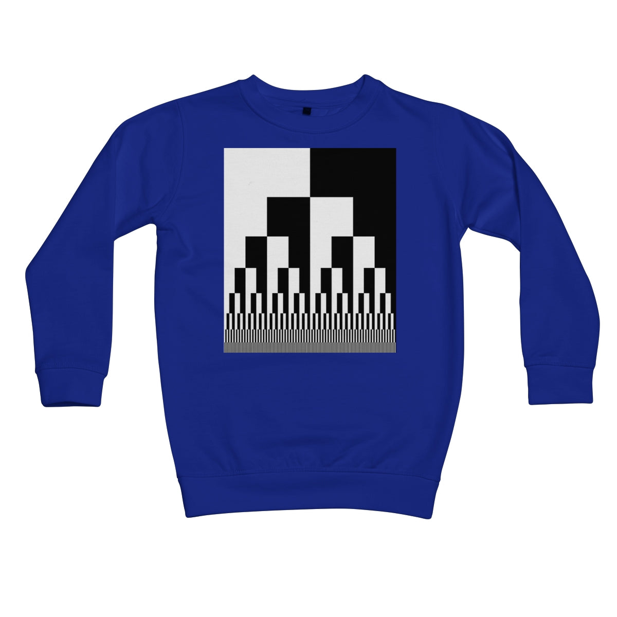 Binary Cascade, Black and White Kids Sweatshirt