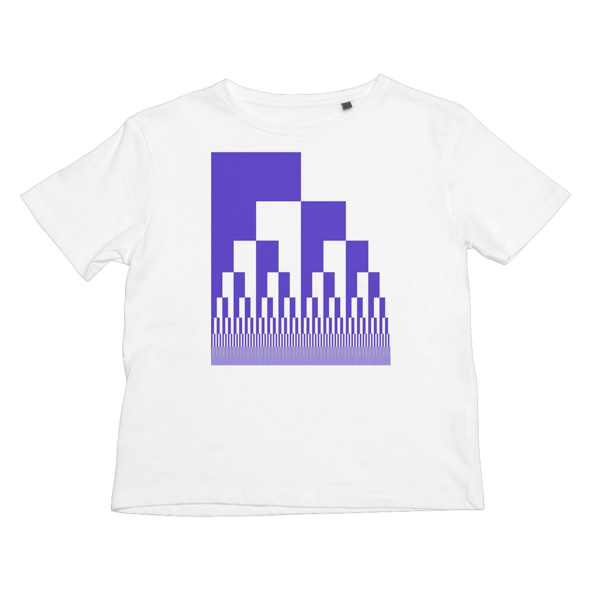 Binary Cascade, Blue and White Kids T-Shirt