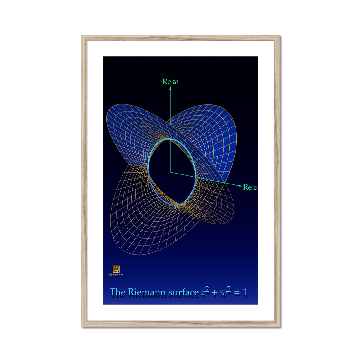 Complex Circle, 2 Slits Framed & Mounted Print