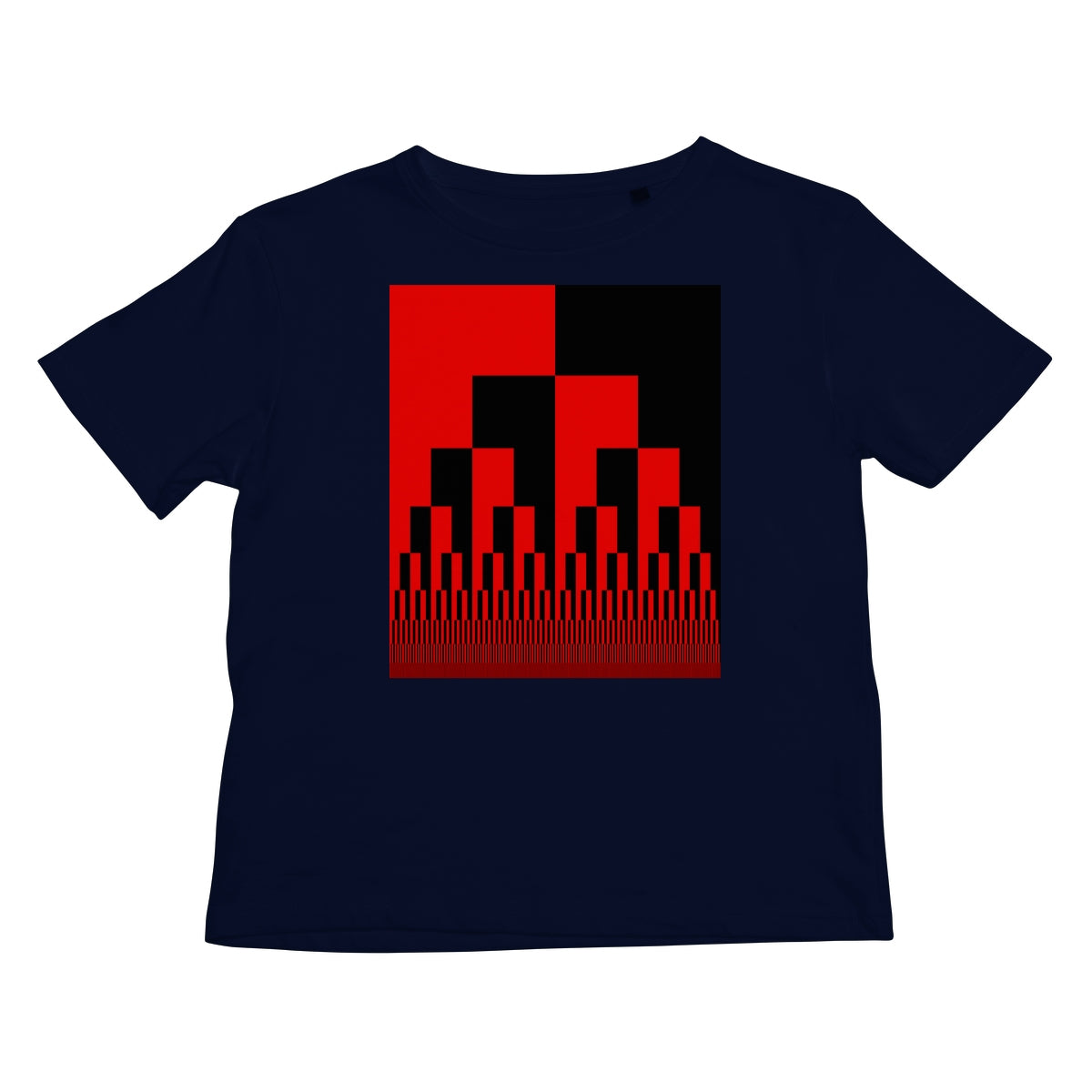 Binary Cascade, Red and Black Kids T-Shirt