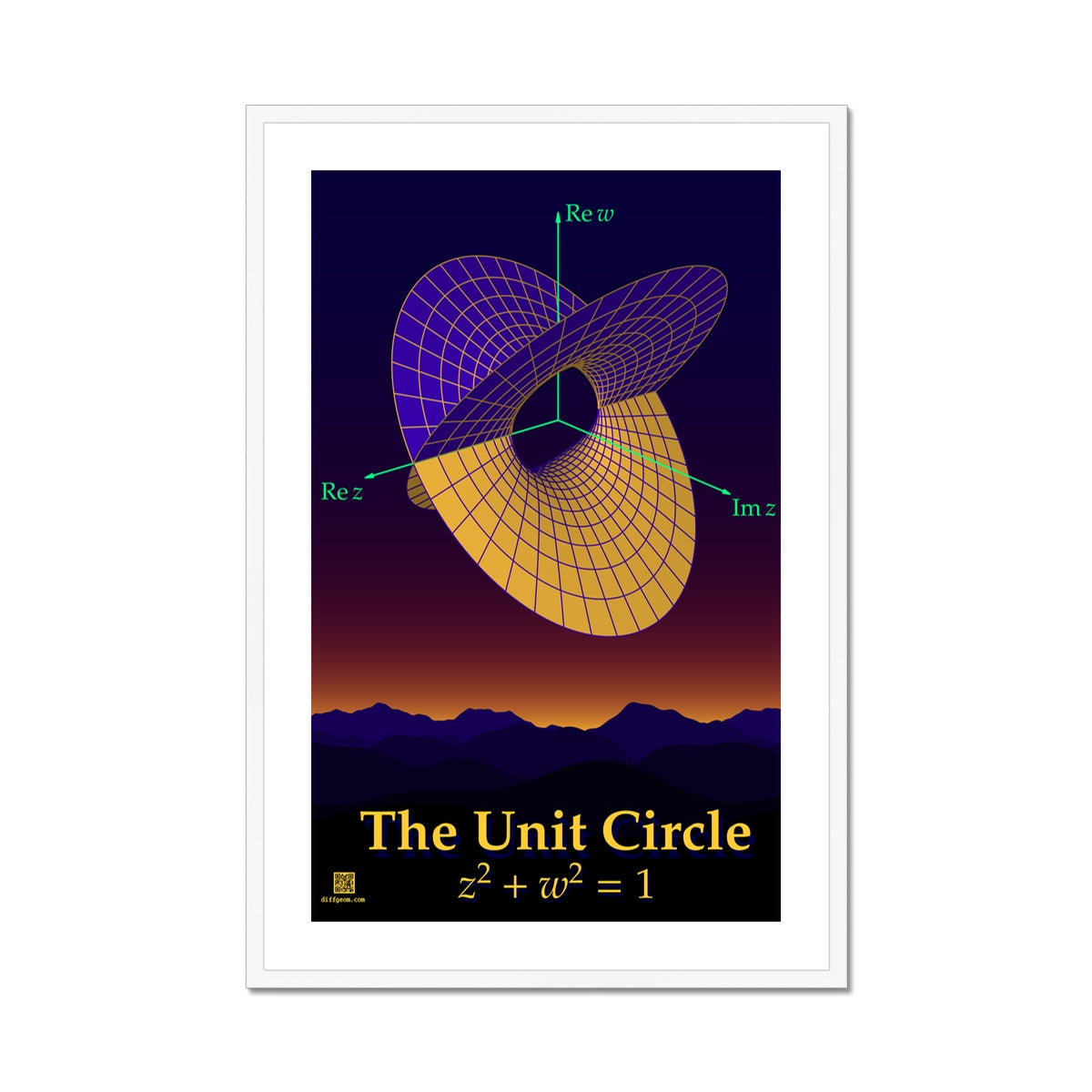 Complex Circle, 2 Slits Framed & Mounted Print