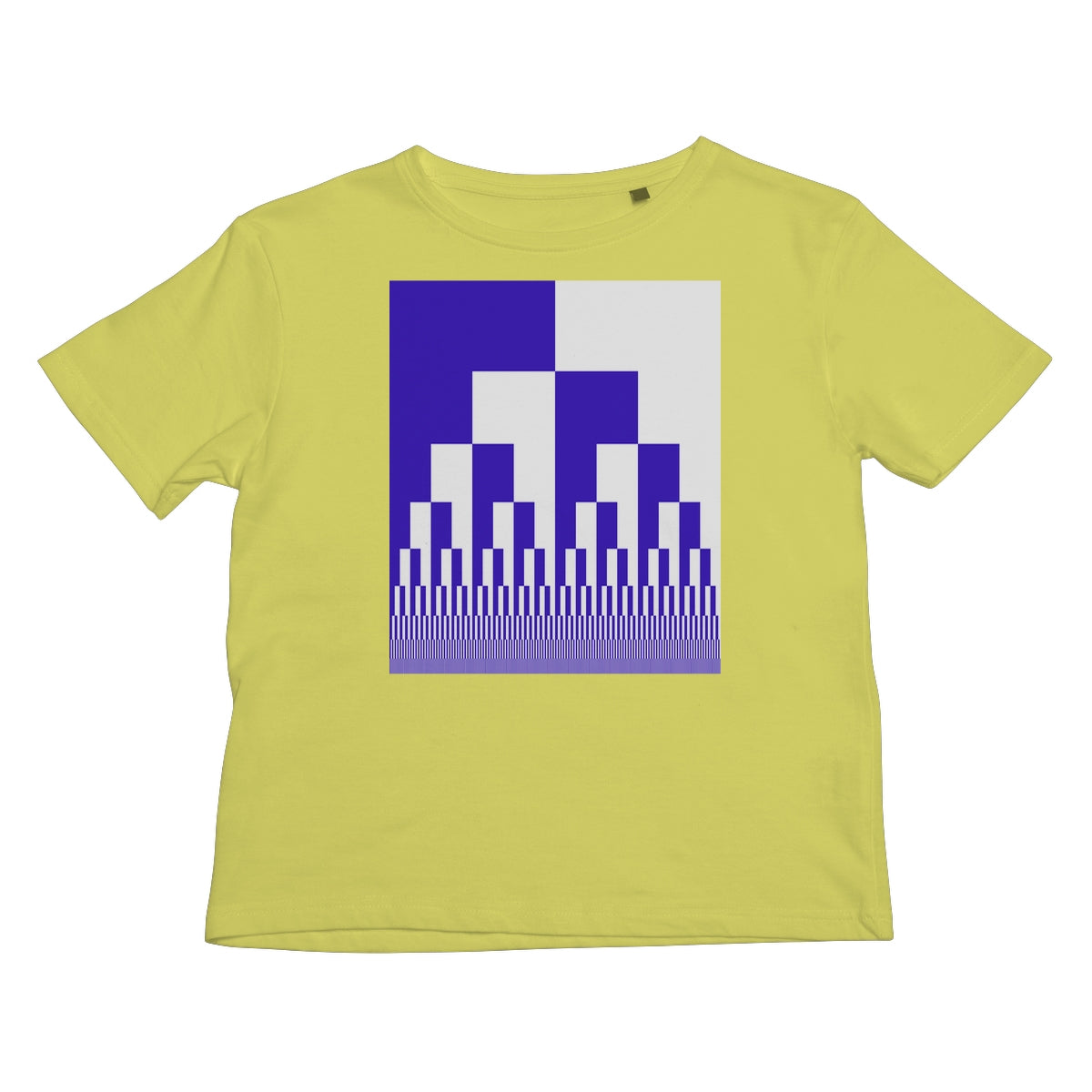 Binary Cascade, Blue and White Kids T-Shirt