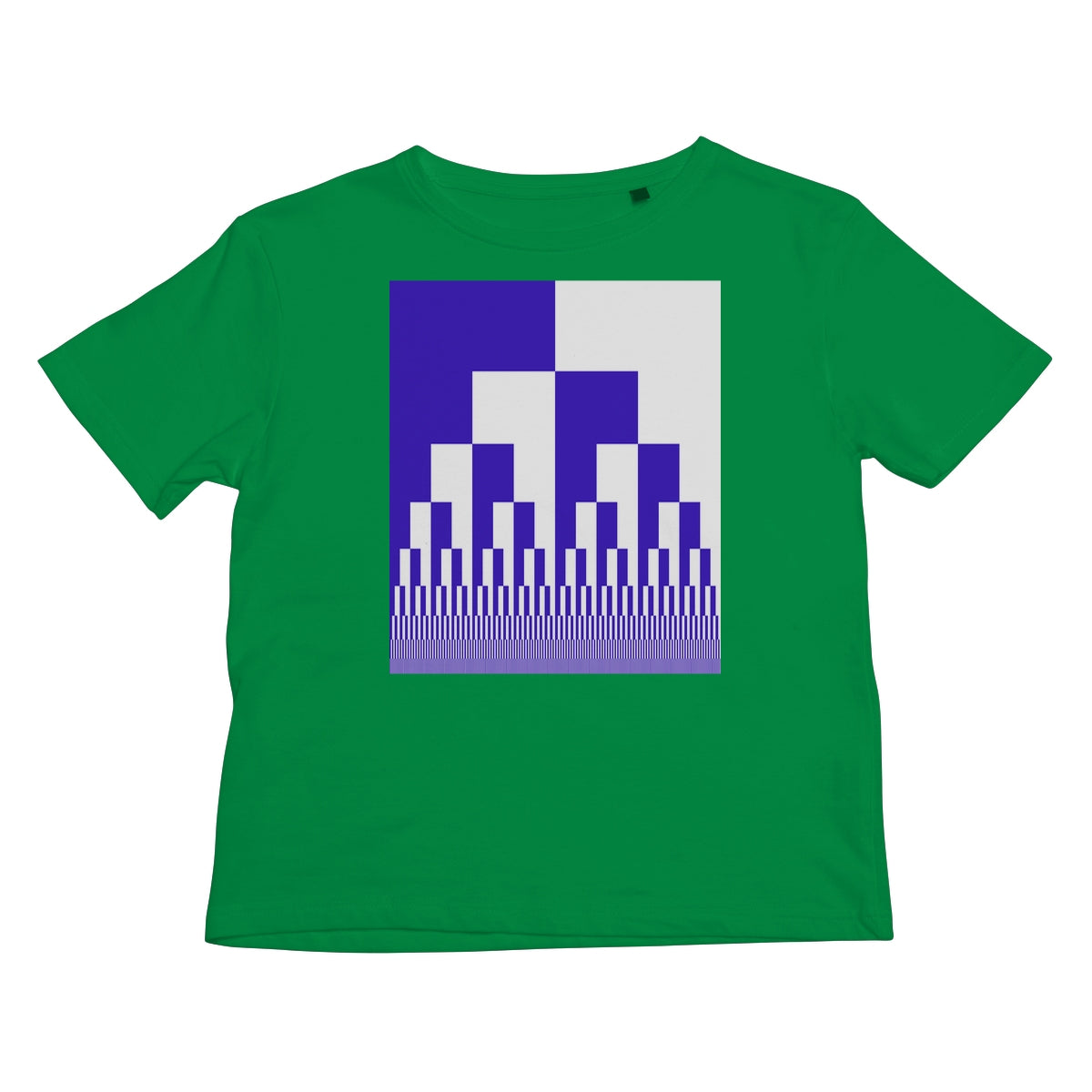 Binary Cascade, Blue and White Kids T-Shirt