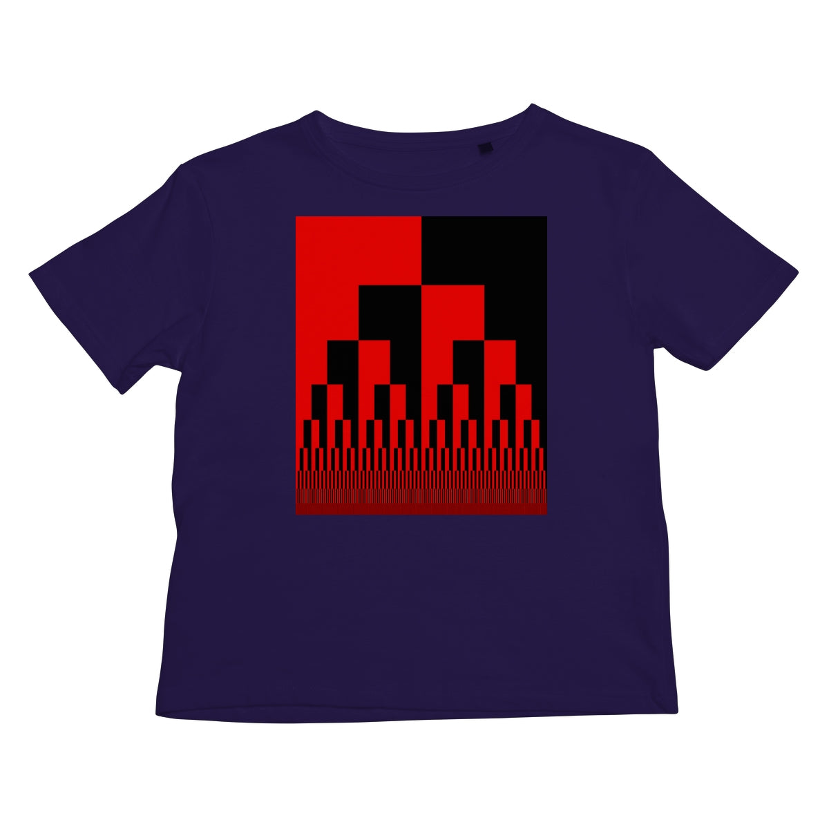 Binary Cascade, Red and Black Kids T-Shirt