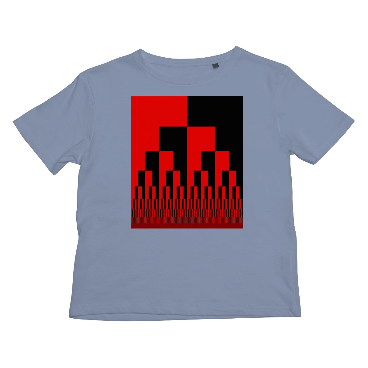 Binary Cascade, Red and Black Kids T-Shirt