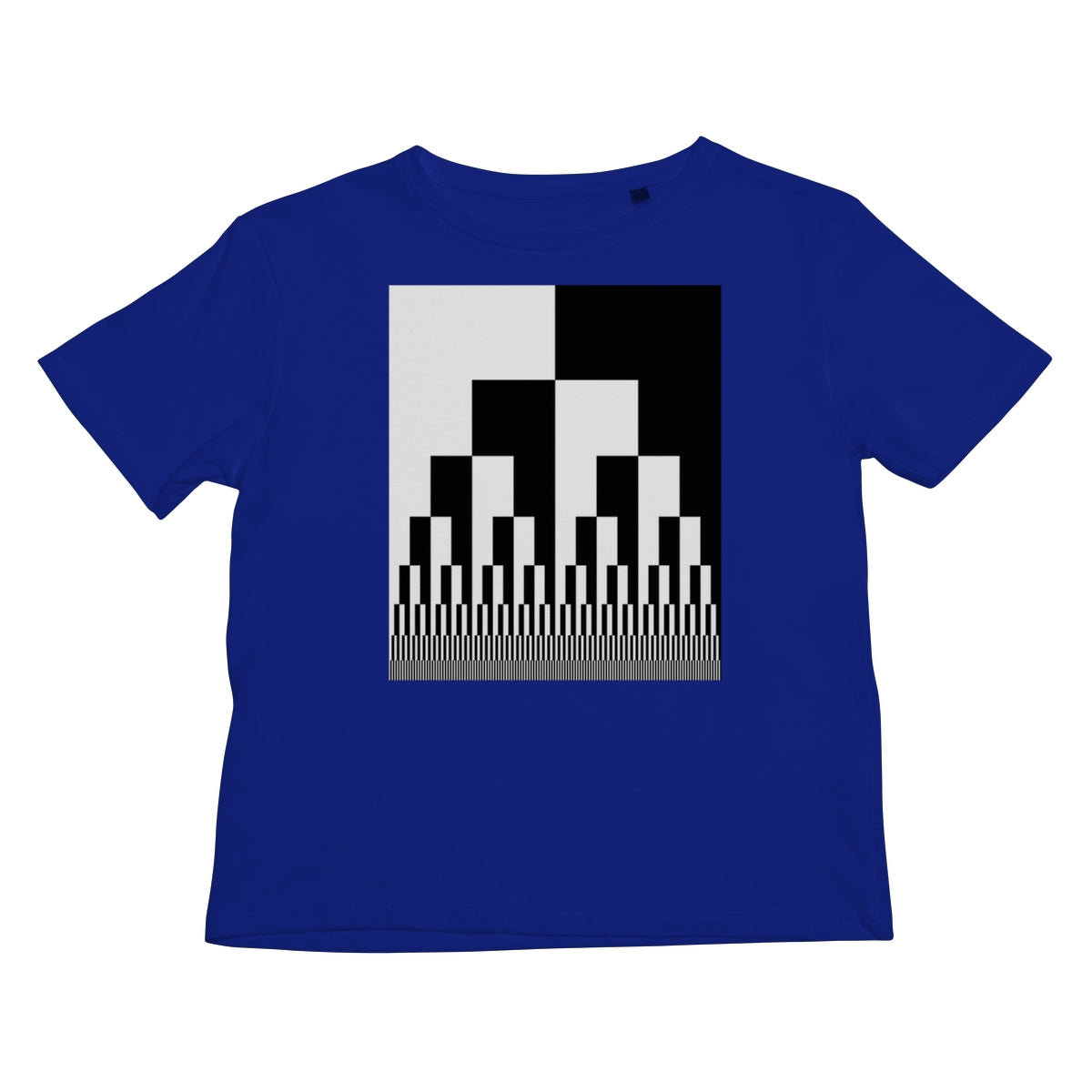 Binary Cascade, Black and White Kids T-Shirt