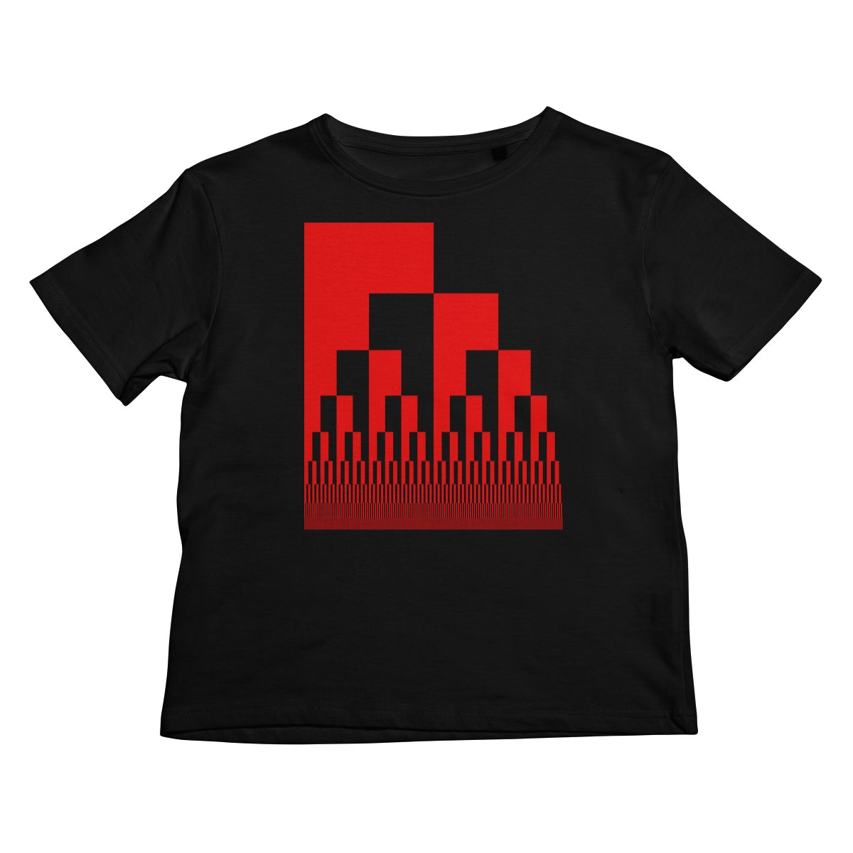 Binary Cascade, Red and Black Kids T-Shirt