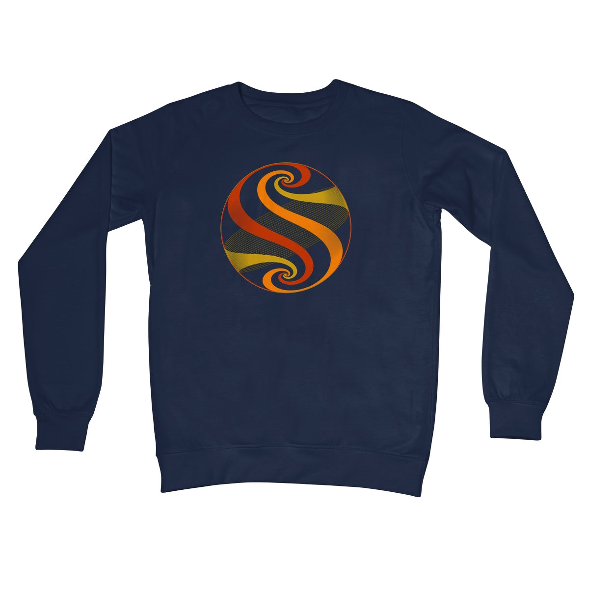 Möbius Flow, Autumn Sphere Crew Neck Sweatshirt