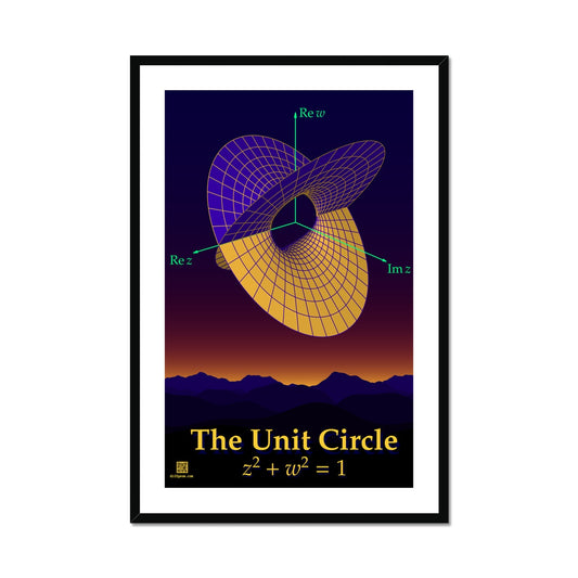 Complex Circle, 2 Slits Framed & Mounted Print