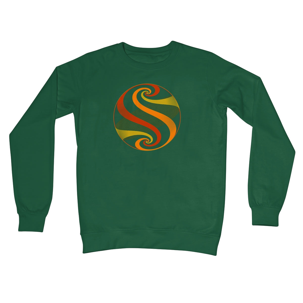 Möbius Flow, Autumn Sphere Crew Neck Sweatshirt