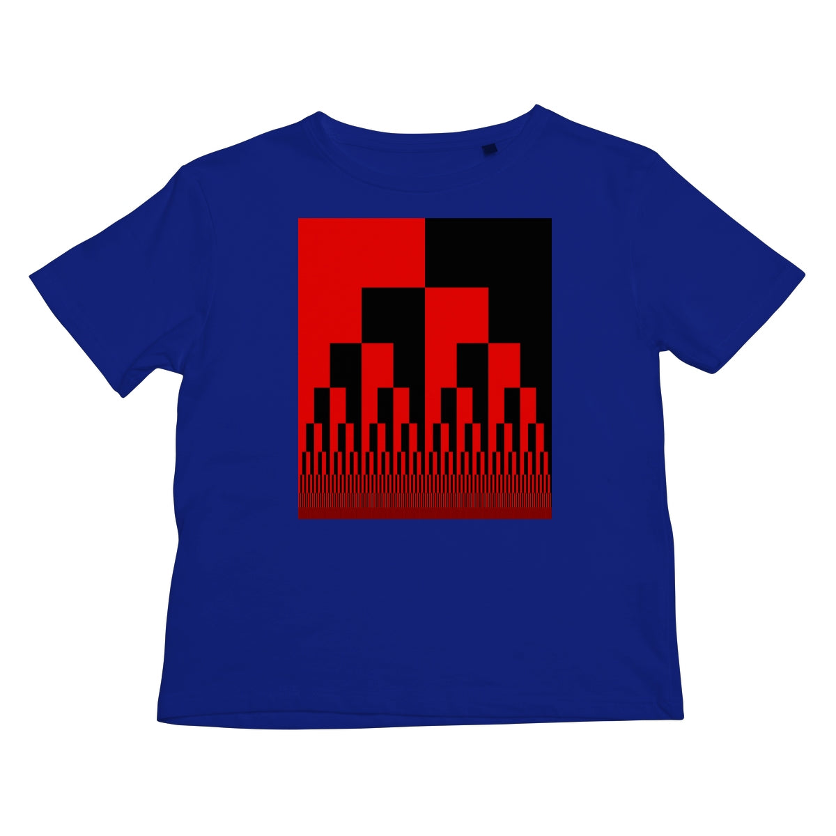 Binary Cascade, Red and Black Kids T-Shirt