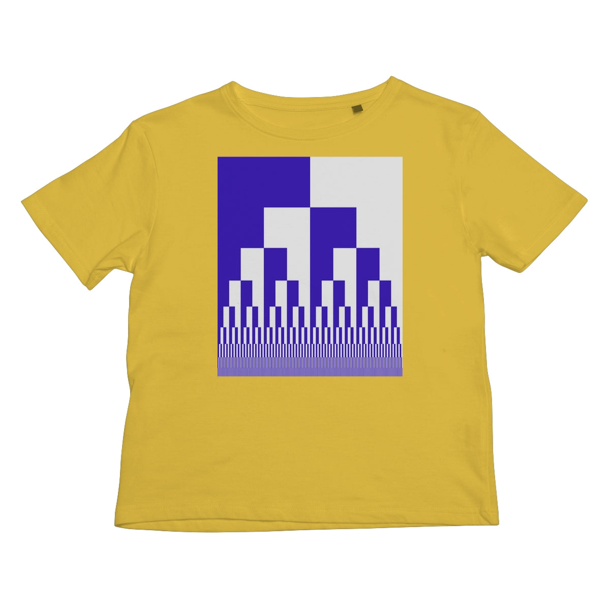 Binary Cascade, Blue and White Kids T-Shirt