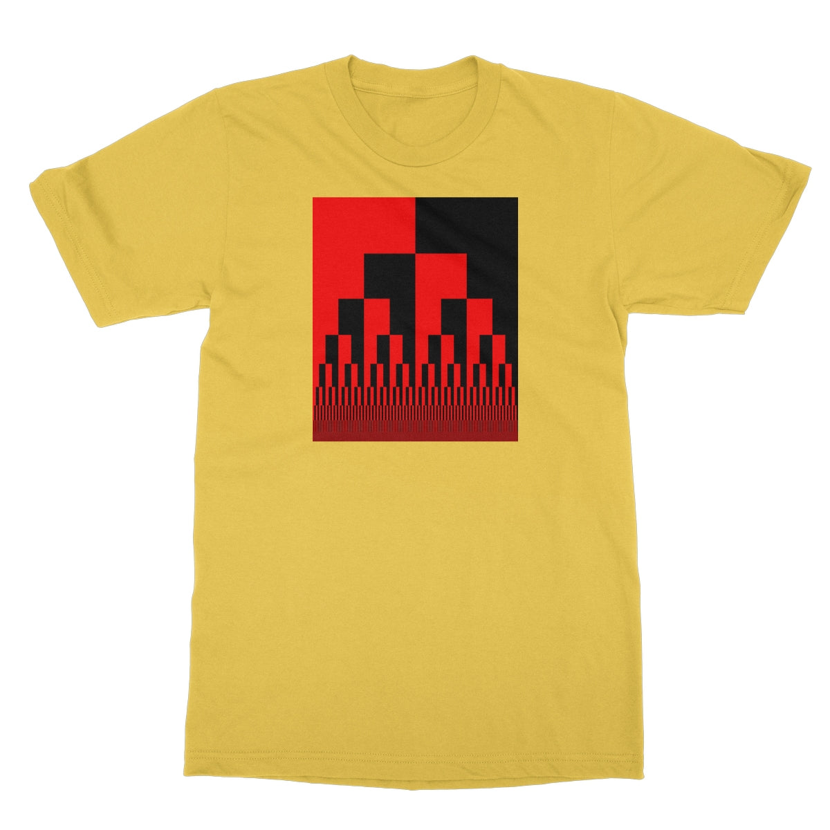 Binary Cascade, Red and Black Softstyle T-Shirt