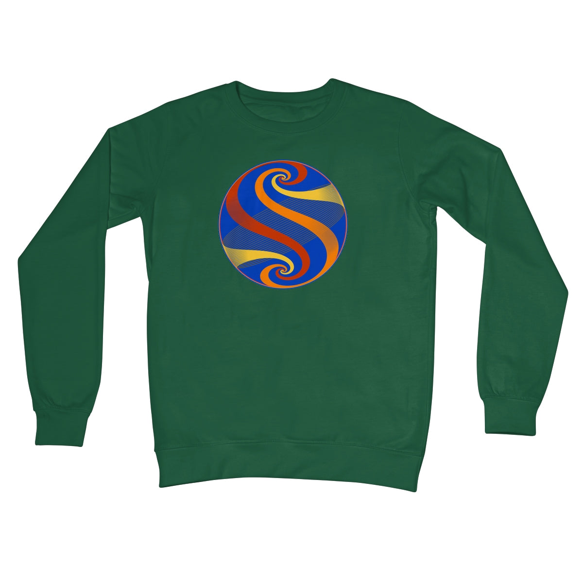 Möbius Flow, Autumn Globe Crew Neck Sweatshirt