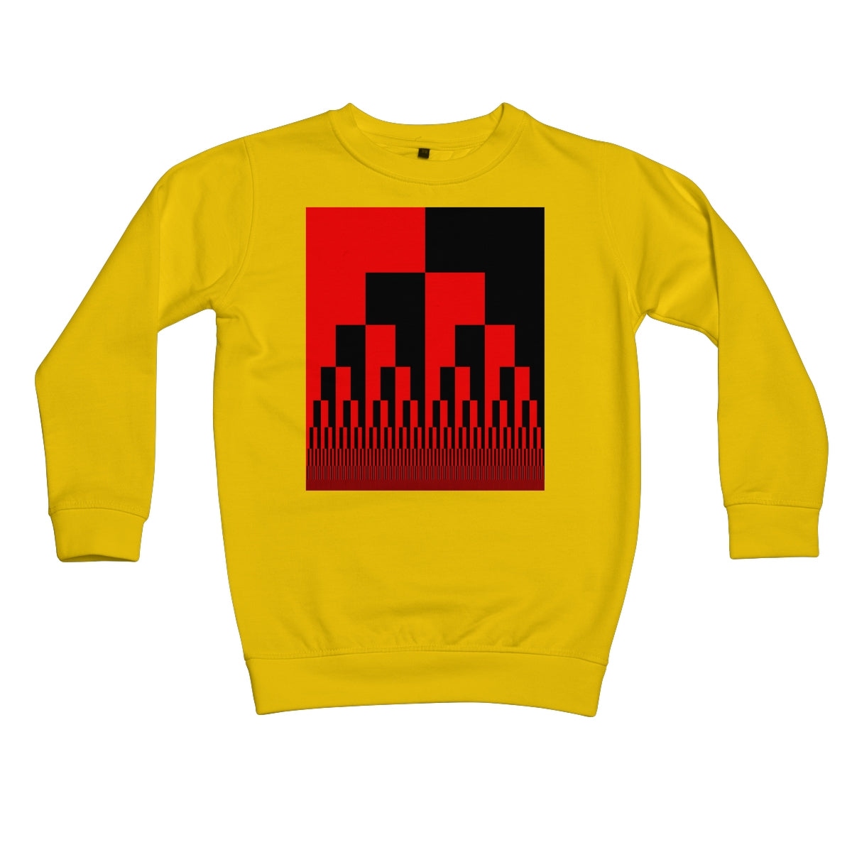 Binary Cascade, Red and Black Kids Sweatshirt