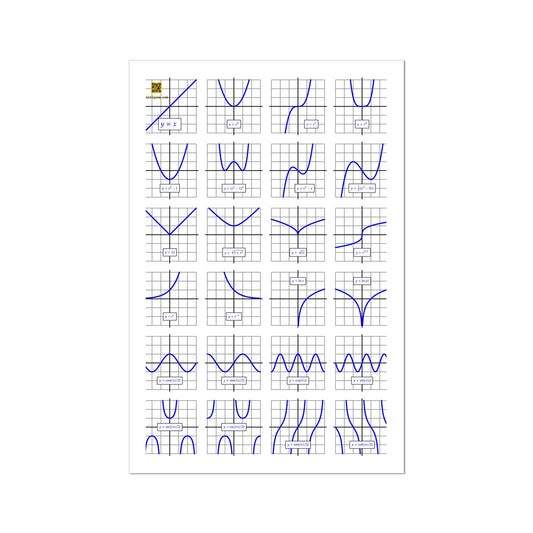 Calculus Graphs Wall Art Poster