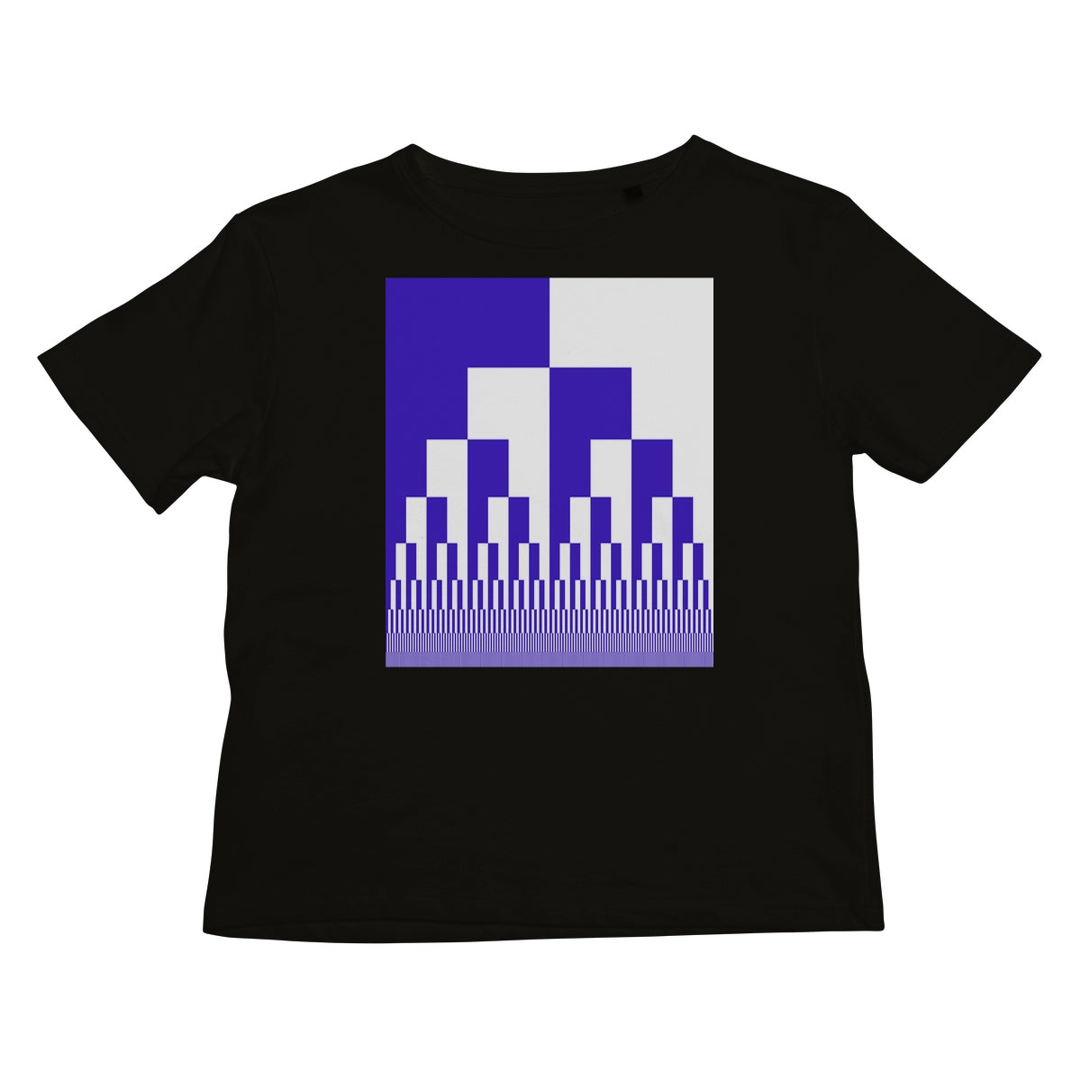 Binary Cascade, Blue and White Kids T-Shirt