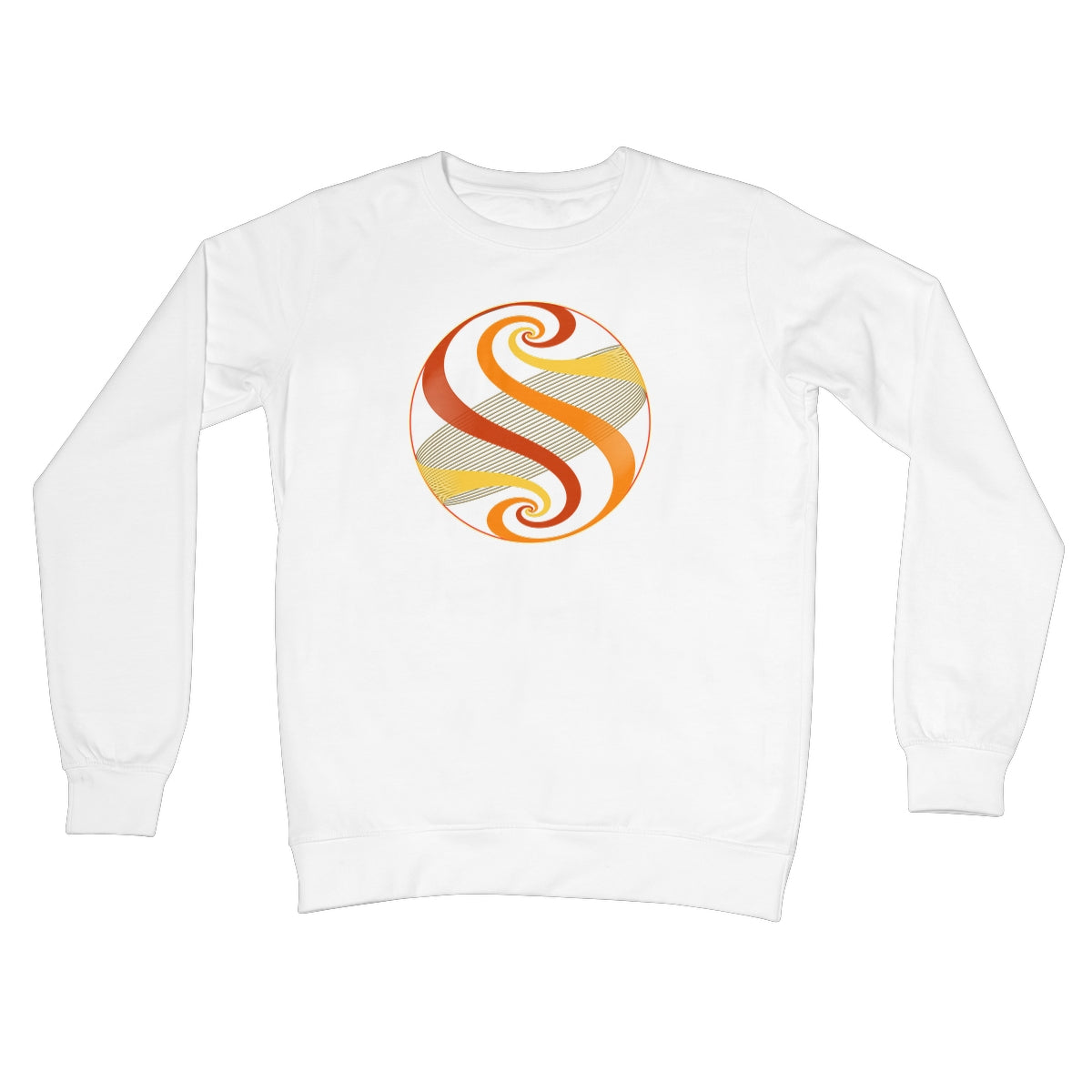 Möbius Flow, Autumn Sphere Crew Neck Sweatshirt