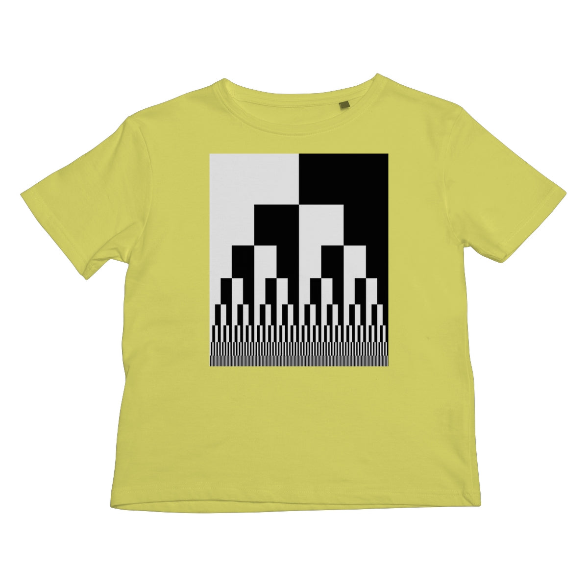 Binary Cascade, Black and White Kids T-Shirt