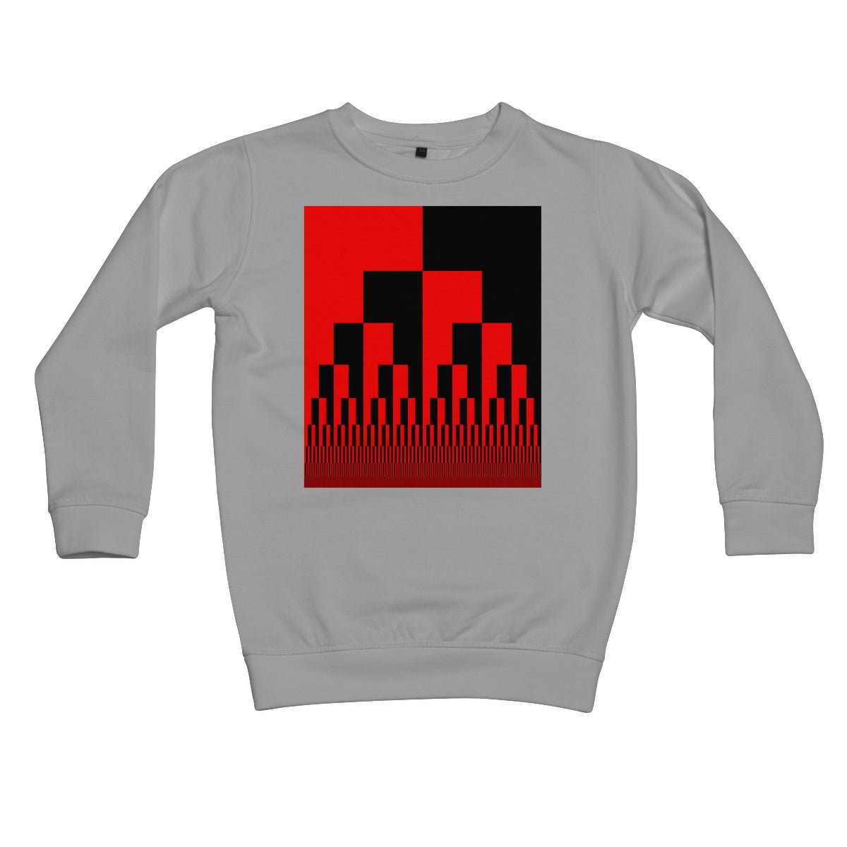 Binary Cascade, Red and Black Kids Sweatshirt