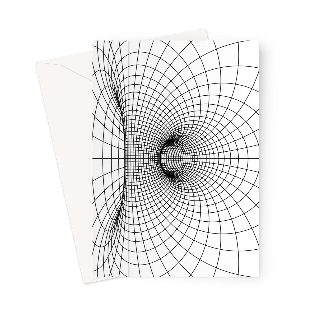 Parabolic Cyclide, Black Greeting Card