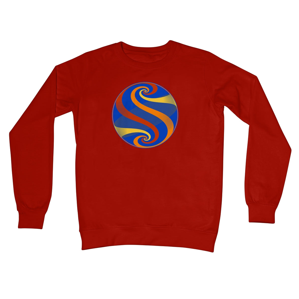 Möbius Flow, Autumn Globe Crew Neck Sweatshirt