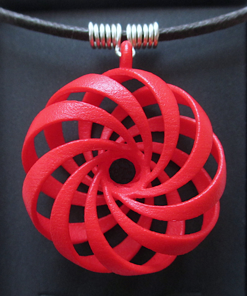 Red Zinnia Necklace