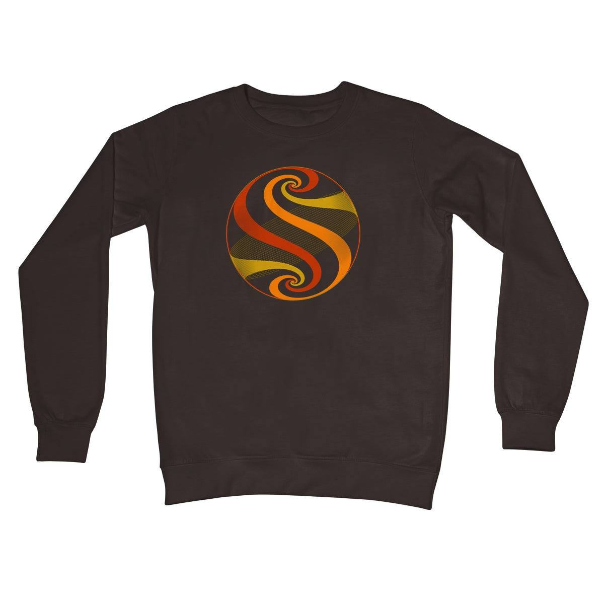 Möbius Flow, Autumn Sphere Crew Neck Sweatshirt