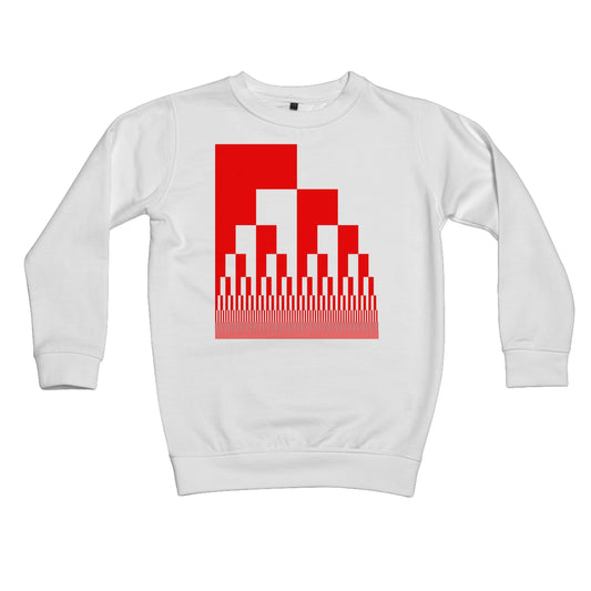 Binary Cascade, Red Kids Sweatshirt