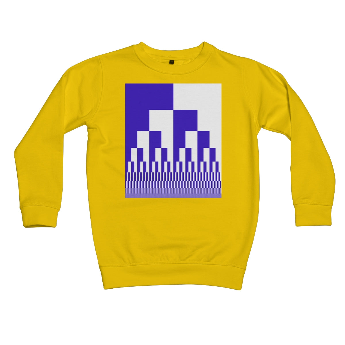 Binary Cascade, Blue and White Kids Sweatshirt