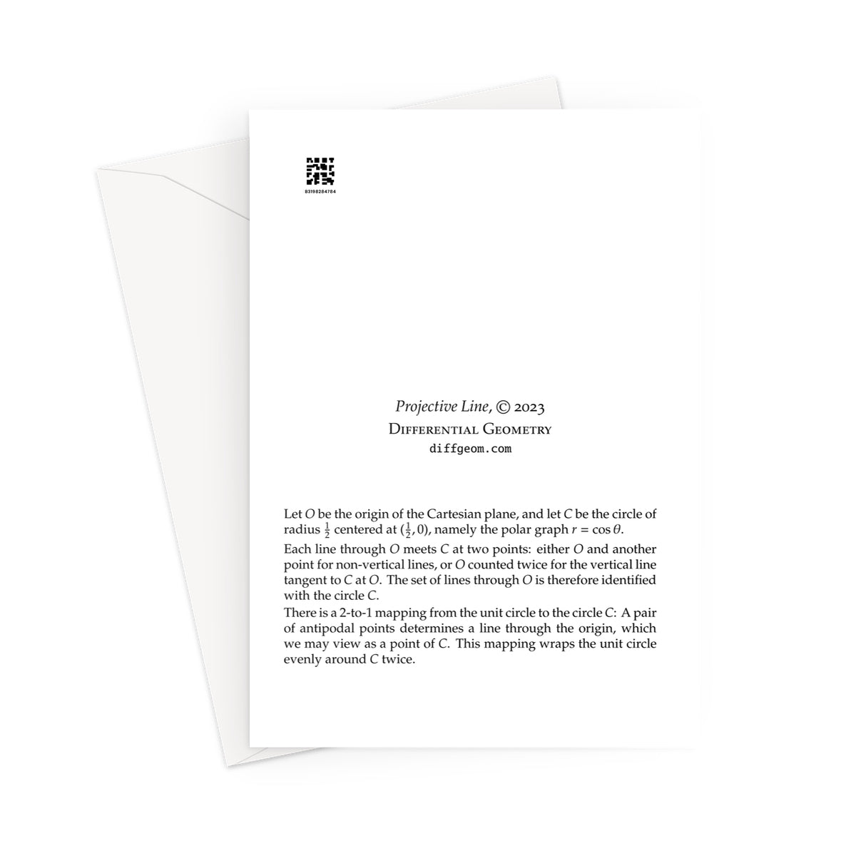 Projective Line Greeting Card