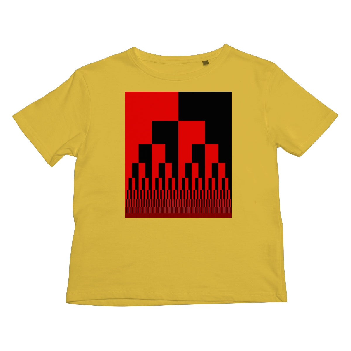 Binary Cascade, Red and Black Kids T-Shirt