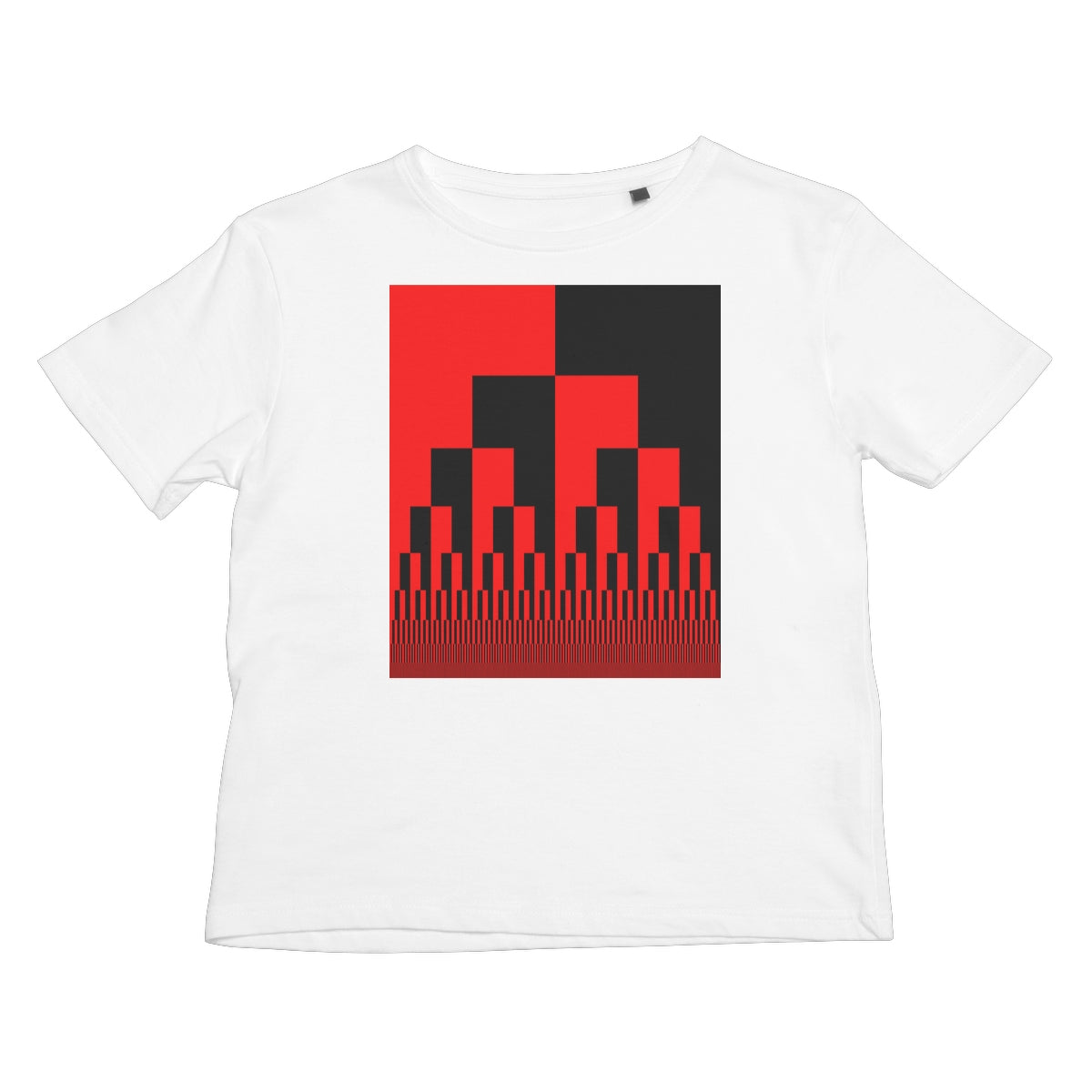 Binary Cascade, Red and Black Kids T-Shirt