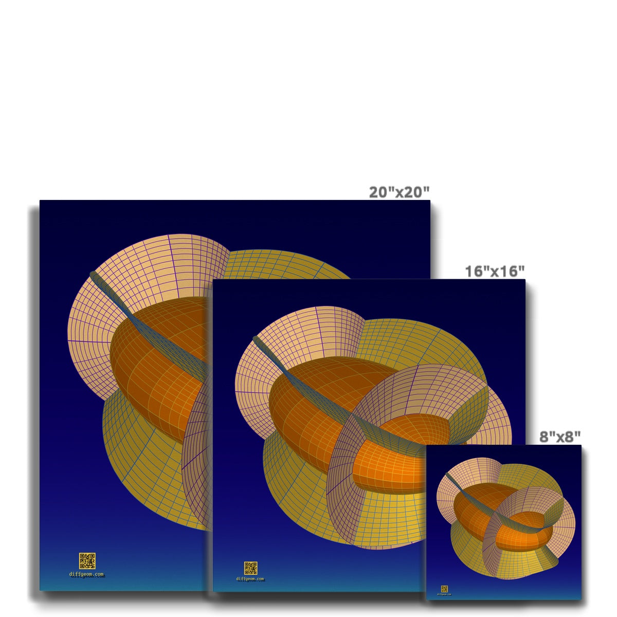 Confocal Quadrics, Warm Metal Eco Canvas