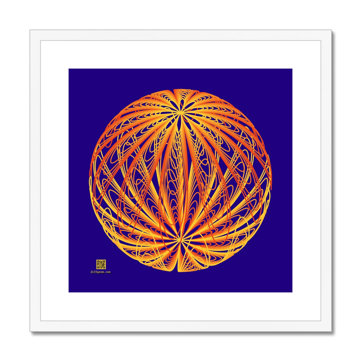 Dipole, Fire Sphere Framed & Mounted Print