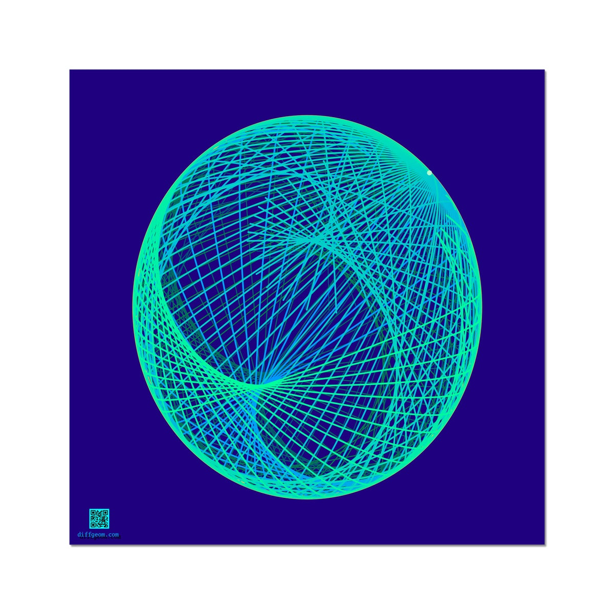 Ellipsoid Geodesics, Cool Wall Art Poster