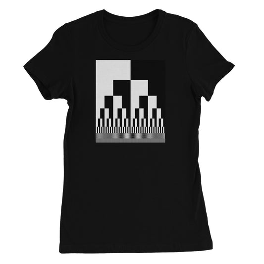 Binary Cascade, Black and White Women's Favourite T-Shirt