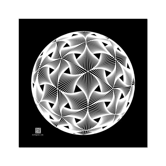 Diatom, White Fine Art Print