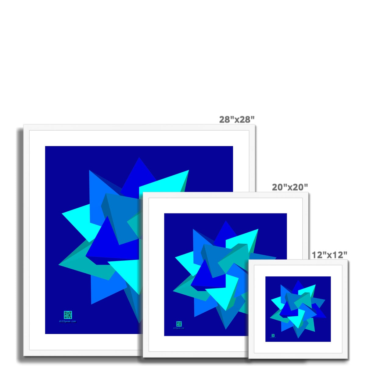 Five Tetrahedra, Ocean Framed & Mounted Print