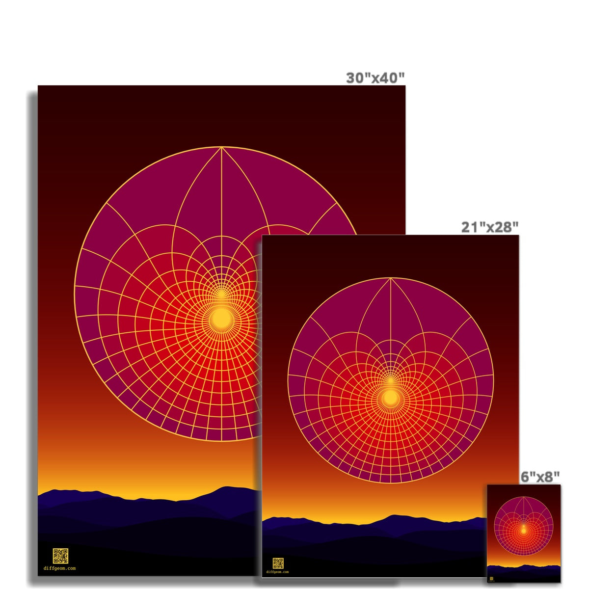 Lotus Sunset, Scape Wall Art Poster