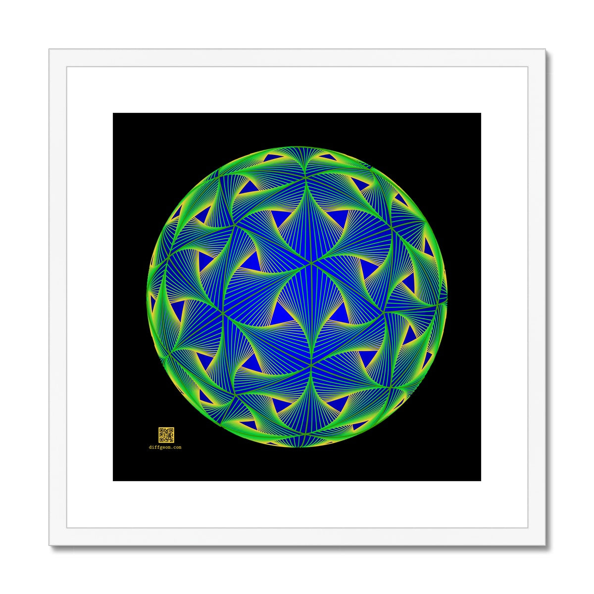 Diatom, Green Framed & Mounted Print