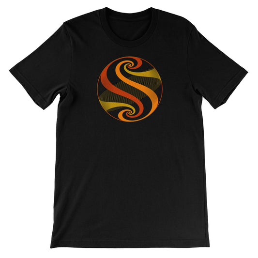Möbius Flow, Autumn Sphere Unisex Short Sleeve T-Shirt