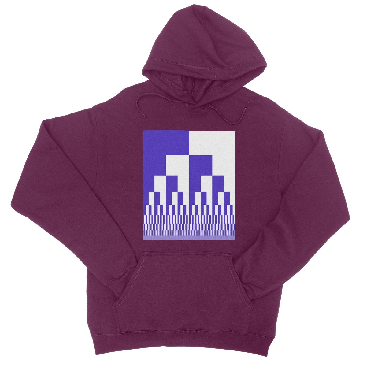 Binary Cascade, Blue and White College Hoodie